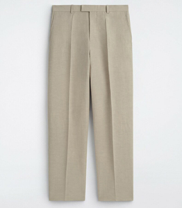 <span class=keywords><strong>Pantalon</strong></span> en lin uni personnalisé pour homme, coupe droite, tailleur, léger, rétro, plissé, taille haute, idéal pour l'été - Product Image 3