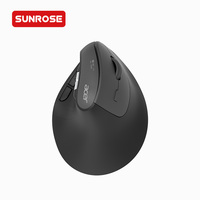 Mouse Nirkabel Vertikal Ergonomis Custom OMR910 dengan Pengalih 3 Perangkat BT & 2.4GHz USB-C yang Dapat Diisi Ulang