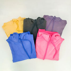 Sweat à capuche unisexe d'usine OEM, sweat-shirt épais en éponge française, 350 g/m² de sweat à capuche en coton personnalisé pour hommes sans ficelles - Product Image 3