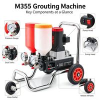 Pompe d'injection de coulis liquide double SL-M355 7200W pour béton, machine de scellement pour polyuréthane, polyurée, ciment et mortier