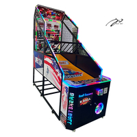 Jeu de basket-ball d'arcade commercial Kaimi en métal, garantie 1 an, à monnayeur, personnalisable en anglais pour divertissement intérieur