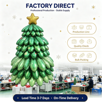 Palloncini in Foil 3D a Forma di Albero di Natale, Pupazzo di Neve e Babbo Natale all'Ingrosso, CE/EN71/BSCI/CPC OEM/ODM per Forniture per Feste Natalizie