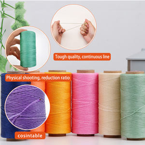 300D/16 बुनाई सिलाई हाथ से सिले लट रंगीन मनका कंगन मोम पॉलिएस्टर धागे की हड्डी - Product Image 3