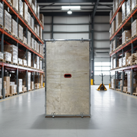 Caisse en contreplaqué à bords en acier robuste sur mesure ZEBANG, caisse en bois renforcée pliable de forme carrée pour l'exploitation minière et les machines de construction