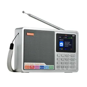 2.4 Inch Dab/FM Thông Minh Di Động Radio Màu Xanh Răng Có Thể Sạc Lại Mạnh Mẽ Ngoài Trời Hộ Gia Đình Nhà Đài Phát Thanh