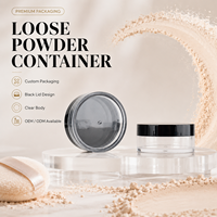 Pot à poudre libre vide personnalisé avec tamis 10g 20g, contenant transparent pour maquillage, pot portable pour fard à joues, emballage cosmétique