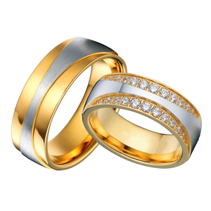 Anillos de Compromiso de diamante de circonia cúbica <span class=keywords><strong>para</strong></span> <span class=keywords><strong>parejas</strong></span>, anillos de boda <span class=keywords><strong>para</strong></span> <span class=keywords><strong>parejas</strong></span>, Alianza ehering, anel, bague - Product Image 4
