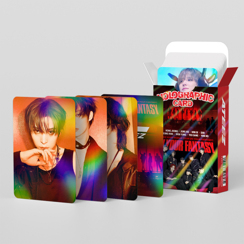 Kpop ATEEZ Laser Holographic Card in YOUR FANTASY World Tour