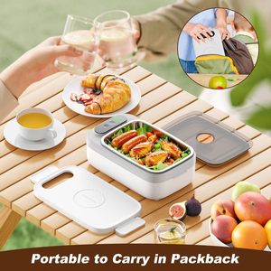 Boîte à <span class=keywords><strong>lunch</strong></span> électrique sans fil 14000mAh Rechargeable Chauffage automatique 1L 5 réglages de température Étanche Portable Alimentaire - Product Image 6