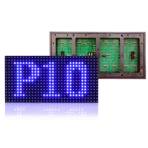 Professional P10 Single Blue Color Led Banner Screen Borad Programmable Text Moving display Module