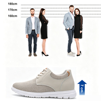 Chaussures décontractées rehaussantes pour hommes, vente en gros d'usine, avec empeigne en maille respirante et doublure en cuir souple, tendance mode