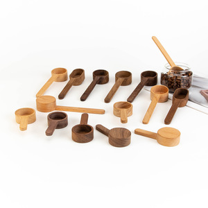 Cuillères doseuses en bois pour café et thé, en noyer, minimalistes, écologiques, pour la cuisine - Product Image 1