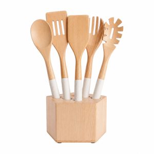 Spatule personnalisée antiadhésive à long manche, pelle à frire, cuillères à riz et à soupe, ensemble avec poignée en silicone résistante aux hautes températures - Product Image 1