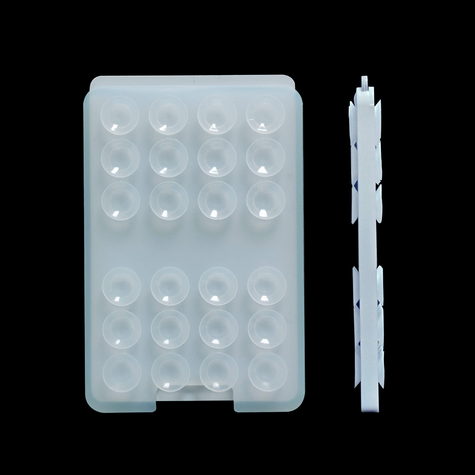 Transparent Card insertion, double-sided suction cup, logo