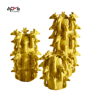 Décoration de bureau artisanale Décoration contemporaine en forme d'animal <span class=keywords><strong>Vase</strong></span> en céramique pour herbe de la <span class=keywords><strong>pampa</strong></span> et décoration de salon Hôtel Mariage - Product Image 5