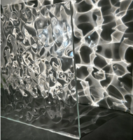 Panneau acrylique transparent à effet d'ondulation d'eau, verre transparent pour la photographie intérieure de la réflexion des ondulations d'eau, pour personnalisation à domicile