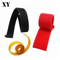 Attaches de câble réutilisables colorées écologiques à crochets et boucles tissées dos à dos, vente en gros, best-seller