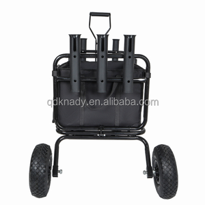 Carrito de Pesca Plegable de Acero y Plástico Resistente con Ruedas Neumáticas, Capacidad de Carga de 150 kg, Diseño de Cuatro Ruedas - Product Image 3