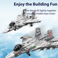CAYI Su-27 Fightet Jet militaire avion de chasse militaire jouets avion bloc de construction ensemble avion bloc jouets cadeau pour les enfants