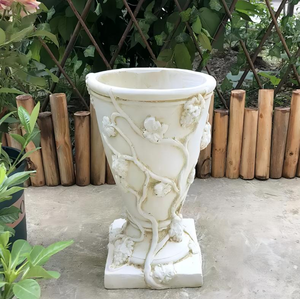 Moules à pots de fleurs réutilisables en silicone à l'intérieur et en fibre de verre à l'extérieur pour le moulage de pots en ciment et béton pour jardin, cour et usage domestique - Product Image 2