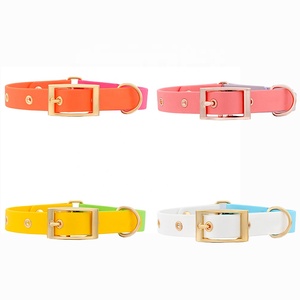 Resistente a la masticación de vinilo impermeable ajustable de PVC Collar para mascotas Correa Color personalizado Accesorios para perros Collares Para Mascotas Perros Gato - Product Image 1