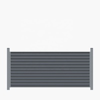 Clôture de confidentialité à lames en aluminium, design luxueux, assemblée, revêtement en poudre, lames solides, panneaux ornementaux pour la maison