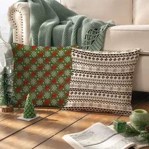 CUSTOM Decorative Knit Throw Pillow Cover Christmas Farmhouse Sweater Square Warm Cushion Cover For Couch Bed