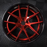 Jantes forgées personnalisées LZT-1186, 2 pièces, 17, 18, 19, 20 pouces, rayons rouges, 5x120, 5x114.3, pour voitures de luxe ES, IS, LS, F80, G20, G28, G80, W222