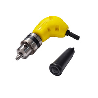 Adaptateur de perceuse à angle droit en L à tige hexagonale de 1/4 "avec poignée