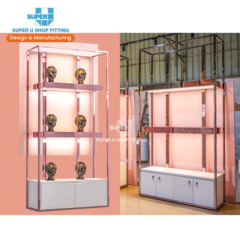 Retail Wall Slatwall Wig Rack Hair