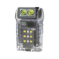 Linterna de Llavero COB OEM con Clip Magnético, Recargable por USB C, Rotación de 360°, LED Rojo SOS, Portátil, para Camping, Trabajo, con Logotipo Personalizado