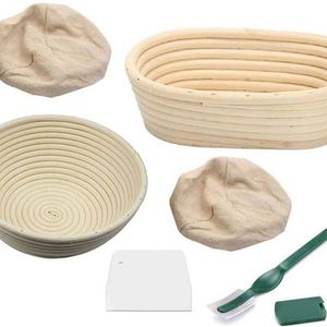 Olla de hierro fundido para repostería, molde de tela, cesta, soporte negro de techo plano, tarro de vidrio para fermentación completa de masa madre - Product Image 3