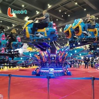 Manège Star Ranger Spaceship à commande automatique, 12 bras, 24 sièges, avec levage rotatif ondulé, équipement de parc d'attractions extérieur