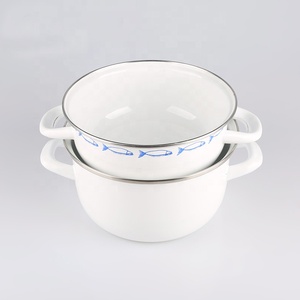 Olla Profesional para Mejillones de <span class=keywords><strong>Hierro</strong></span> Fundido Esmaltado con Dos Asas y Tapa de Acero Inoxidable, Tamaños 18/20/26 cm, Apta para Horno, Negra, Marca OEM - Product Image 6