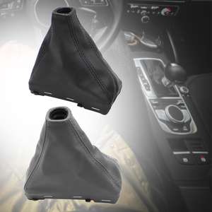 ออดี้ A3 A5 A4 A6 C6หนัง Q7 Q5ฝาครอบตัวเปลี่ยนเกียร์ที่หุ้มปลอกหุ้มหุ้มหุ้มหุ้มเกียร์สำหรับเจ็ททา5 & 6สปีดสีดำ - Product Image 4