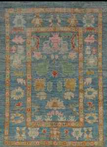 พรมขนสัตว์ทอมือแบบตุรกีอูชักสไตล์โมเดิร์นใหม่ ย้อมสีด้วยวัตถุดิบธรรมชาติ สำหรับตกแต่งห้องนั่งเล่น ห้องทำงาน โรงแรม หรือห้องใดๆ - Product Image 2