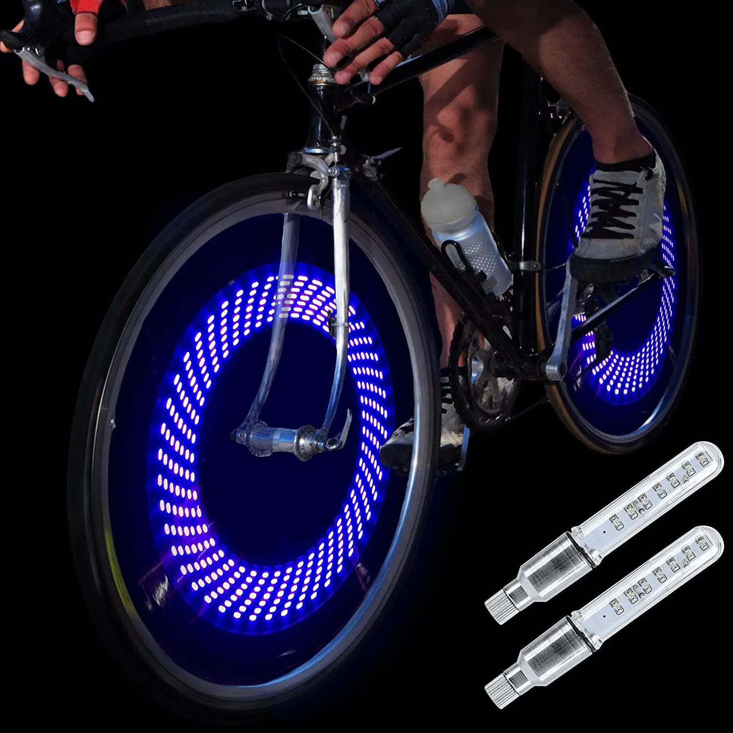 Light and Motion Sensor 7 LED Flashing 30 Mode Waterproof Bicycle Wheel Tyre Tire Valve Stem Cap Lights For Night Cycling Safety