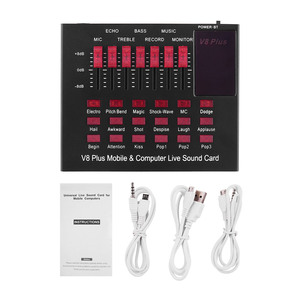 Oplaadbare Mobiele & Computer Live Geluidskaart Usb Audio <span class=keywords><strong>Interface</strong></span> Met Meerdere Geluidseffecten Bt Verbinding Voor Zingen Live - Product Image 2