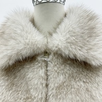 Veste Courte Élégante en Fausse Fourrure pour Femme, Taille et Couleur Personnalisables, Col Rabattu, Manches en Tricot Côtelé, Vêtement d'Extérieur Chaud pour Dames – Vente en Gros