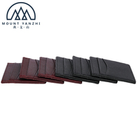 Dompet Kartu Kredit Kulit Premium Tipis Anti RFID dengan Logo Kustom, Kantong Depan, dan Slot Kartu ID/Bisnis