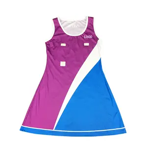 사용자 정의 전체 승화 디자인 Netball 유니폼 소녀 섹스 통기성 Netball 드레스