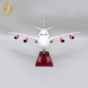 Regalo Empresarial, Modelo de Avión <span class=keywords><strong>Boeing</strong></span> <span class=keywords><strong>747</strong></span> Virgin Girl de 47CM 1/150 con Luces LED Activadas por Sonido y Ruedas de Aterrizaje - Product Image 6