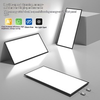 Éclairage LED plat pour atelier de lavage de voitures et atelier de réparation, indice de protection IP20, en alliage d'aluminium, gradation double vitesse, CRI90, 6500K, angle de faisceau 120°