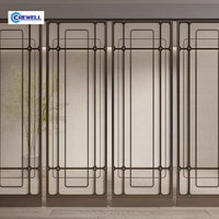 Cloison en verre transparente et opaque, facile à installer, au design élégant pour salle à manger