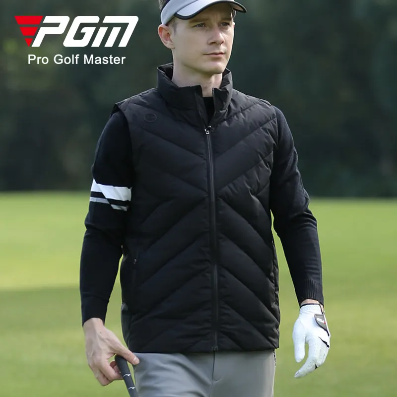 PGM YF517 özel tam zip su geçirmez kış golf giyim giyim mens golf yelek