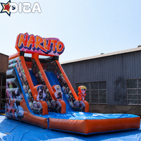 Château gonflable commercial, aire de jeux Safari, toboggan aquatique gonflable, capacité de 700 kg