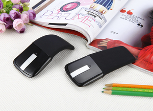 Souris Arc pliable, mince, portable, mini, sans fil, USB, optique 3D, tactile, pour ordinateur portable, tablette, noire, en stock, 3 boutons - Product Image 4