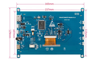 Yüksek Kaliteli 10.1/7/5 İnç Raspberry Pi 3/4 B+ Dokunmatik Ekran IPS Ekran Açık Çerçeveli Küçük VGA Monitör Taşınabilir Monitörler