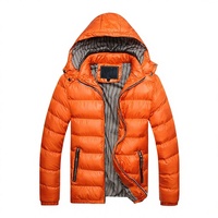 Veste matelassée à capuche pour homme, col montant, coupe-vent, fermeture éclair, coupe classique