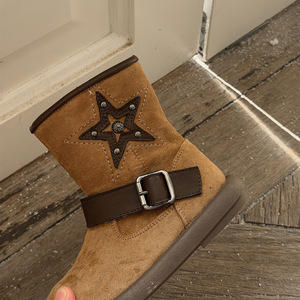 Stivali in Cotone per <span class=keywords><strong>Bambine</strong></span> Aishangmeng, Nuova Collezione Invernale 2025, Stile Coreano con Stella a Cinque Punte, Caldi per <span class=keywords><strong>Bambine</strong></span> - Product Image 5